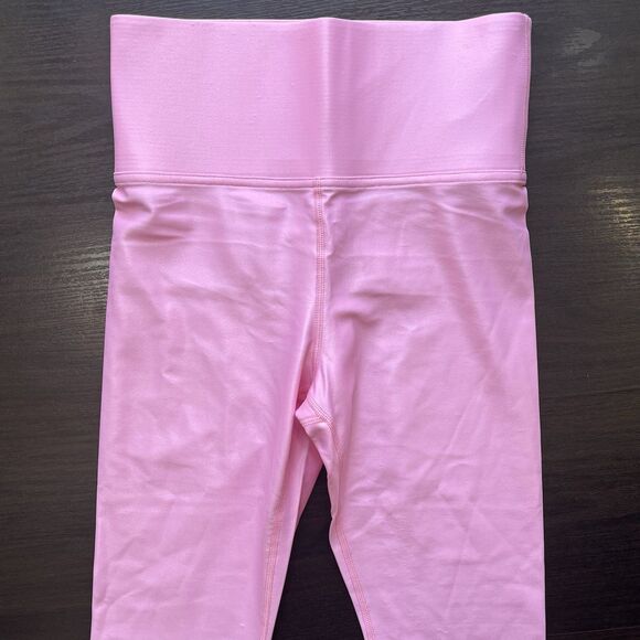 CARBON38 High Rise 7/8 Leggings Metallic Takara Shine Wide Waistband Stretch XS - Picture 4 of 6